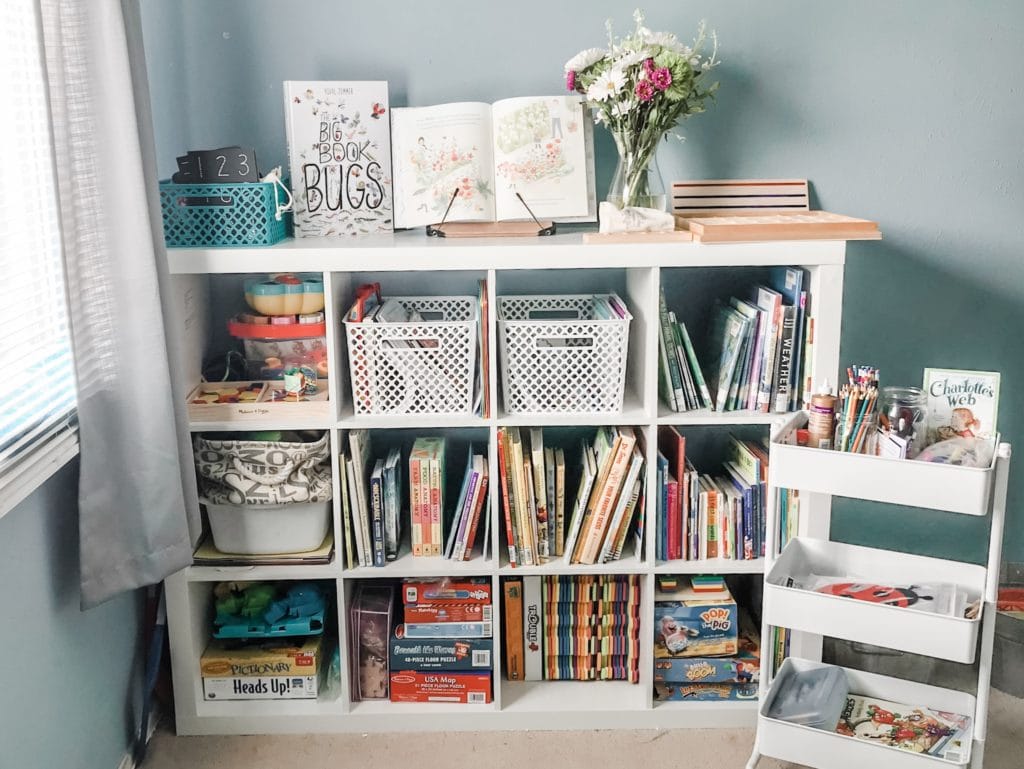 cube storage for homeschool room