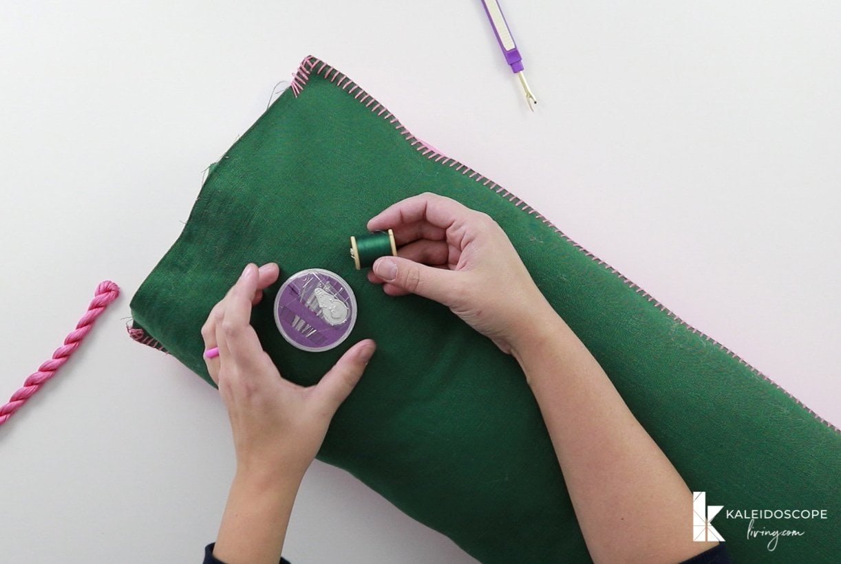 DIY Faux Leather Lumbar Pillow - The Merrythought