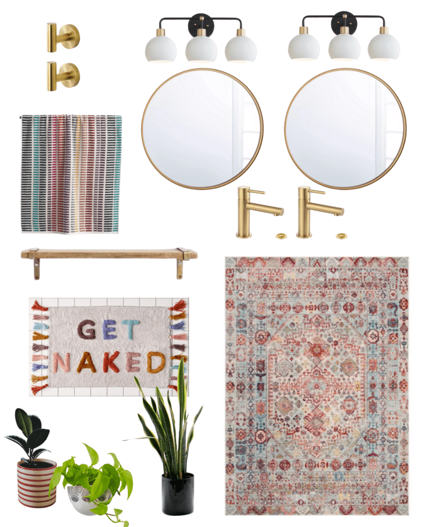 mood board for master bathroom remodel