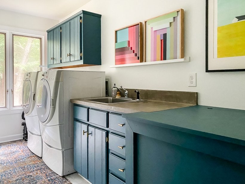 colorful laundry room