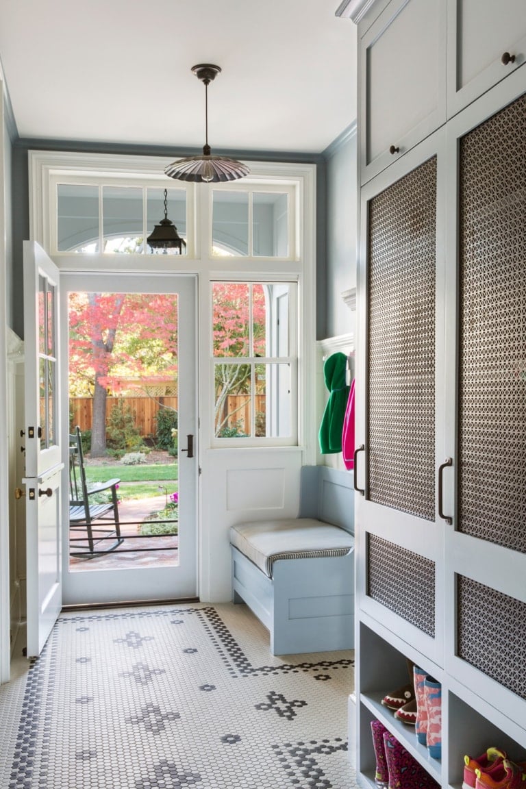 family mudroom and drop zone