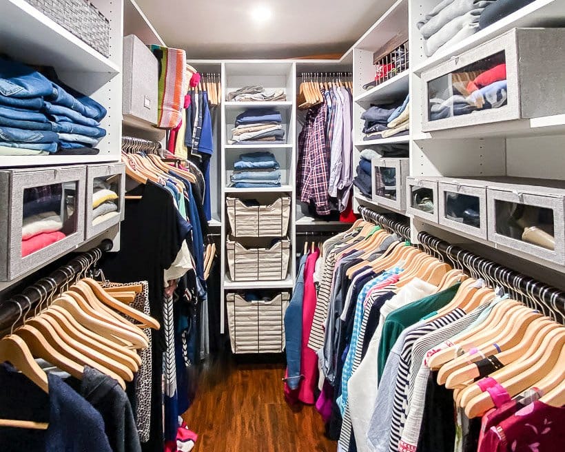organized master closet