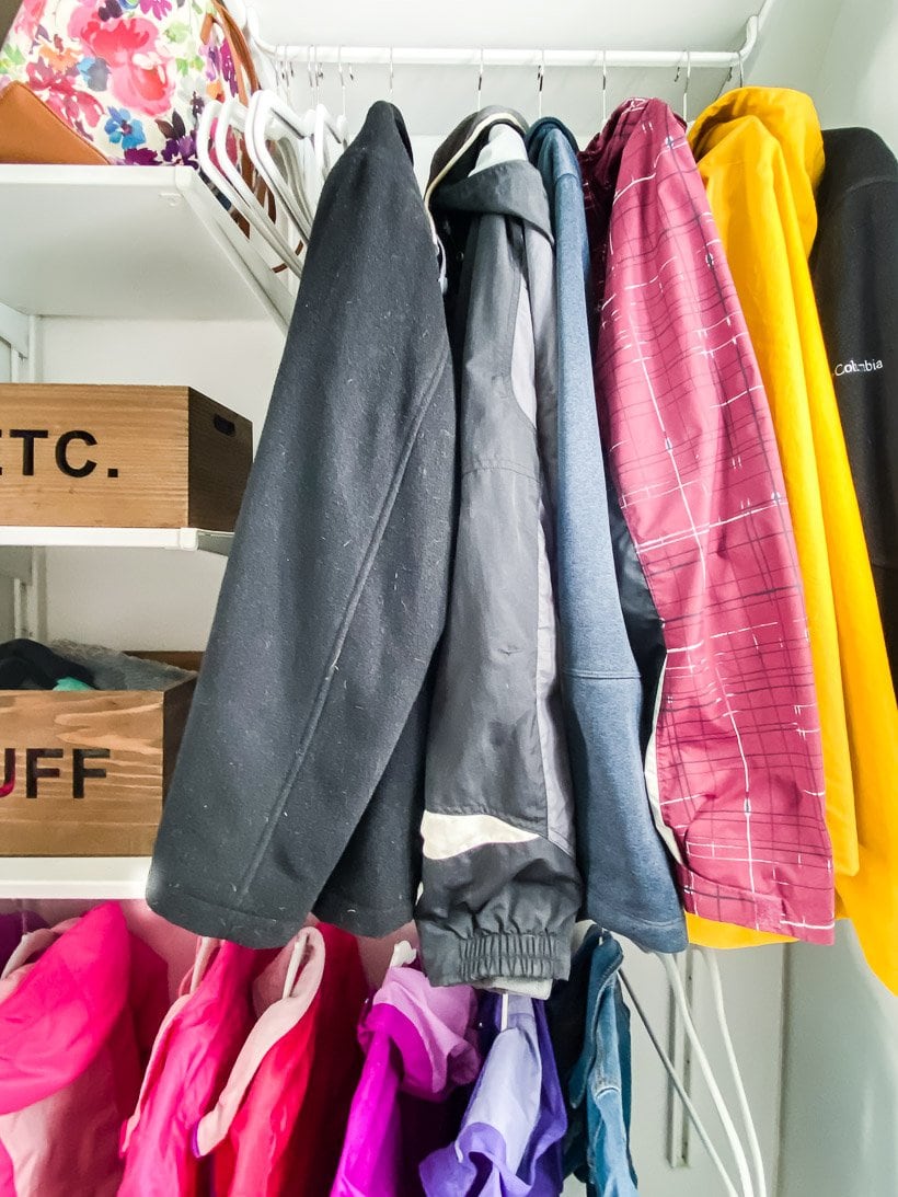 organized coat closet