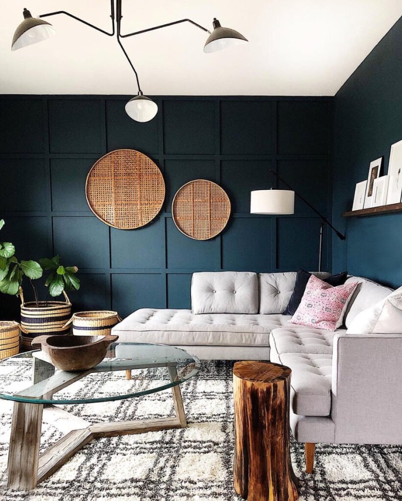 bold wall color in teen hangout space