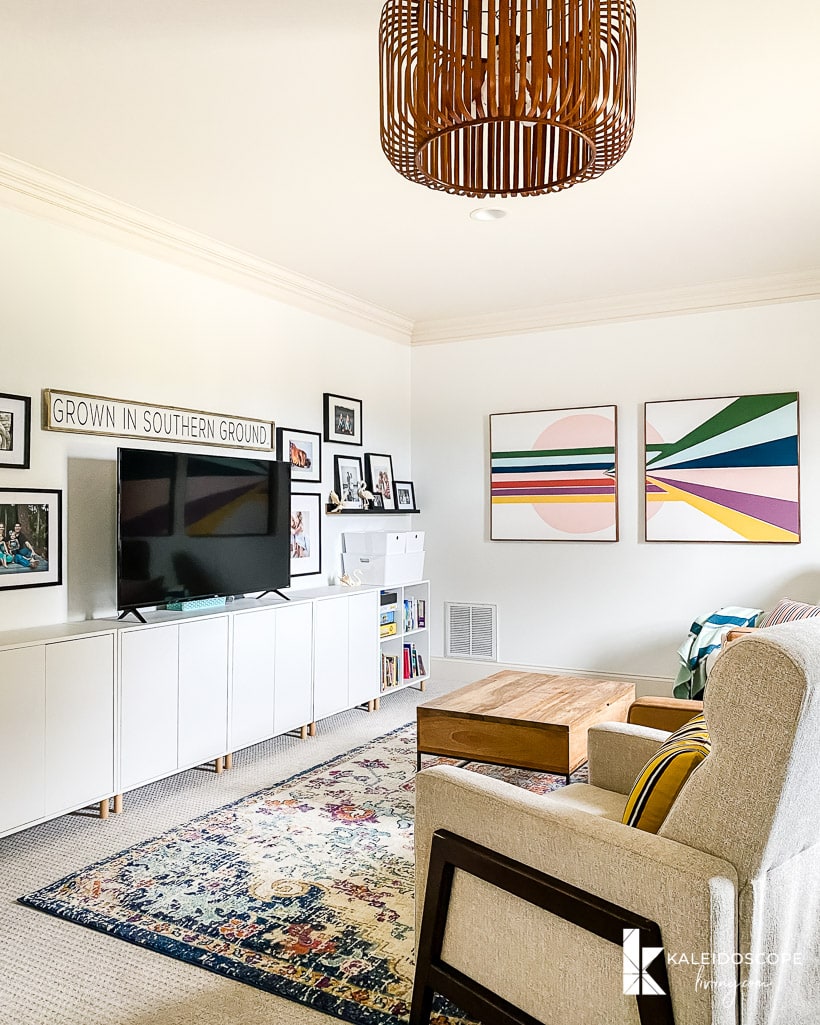 colorful family room