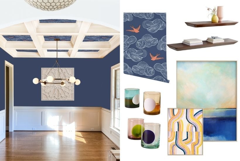 dining room mood board and paint plans
