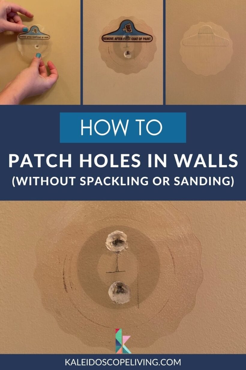 how to fix hole in walls without spackling or sanding