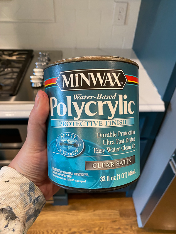 minwax polycrylic on kitchen countertops
