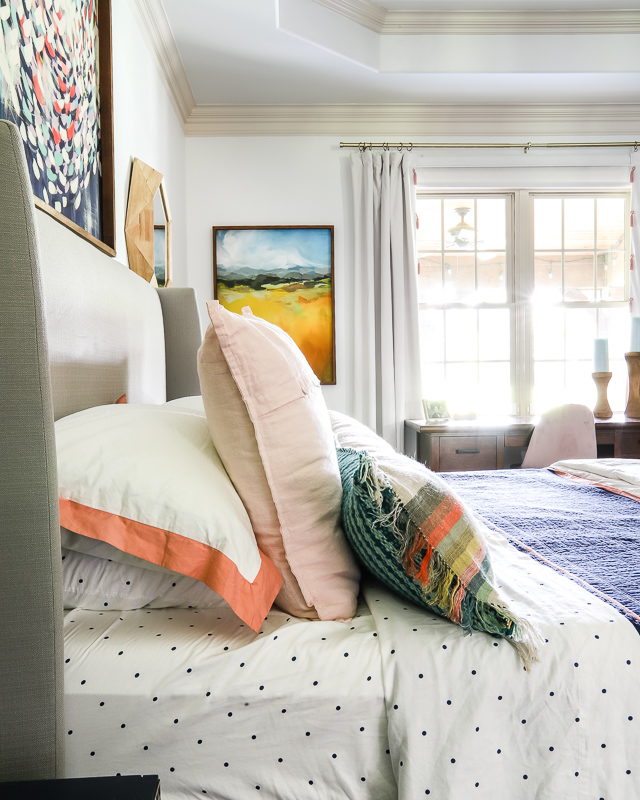 colorful master bedroom