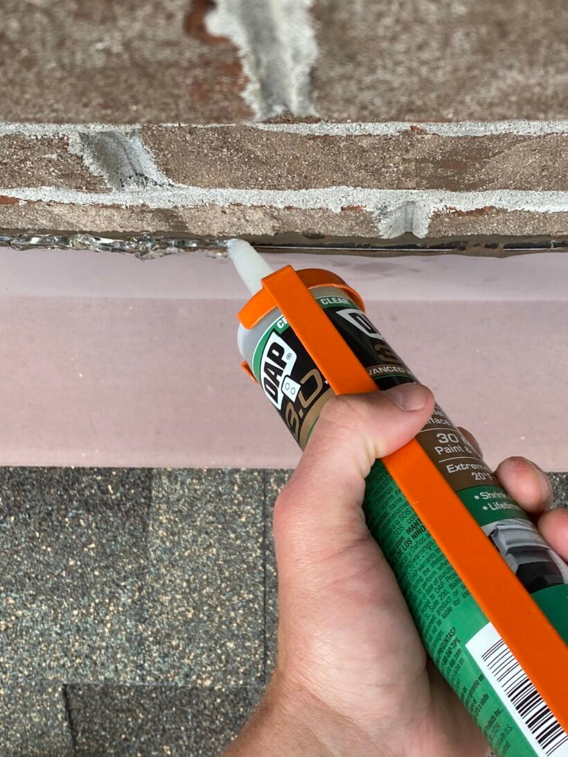 how to caulk flashing