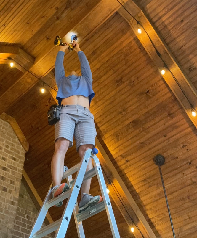 hanging outdoor chandelier