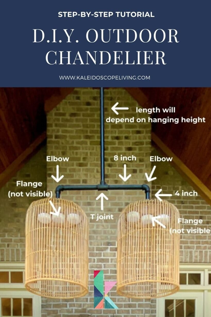 Homemade outdoor deals chandelier