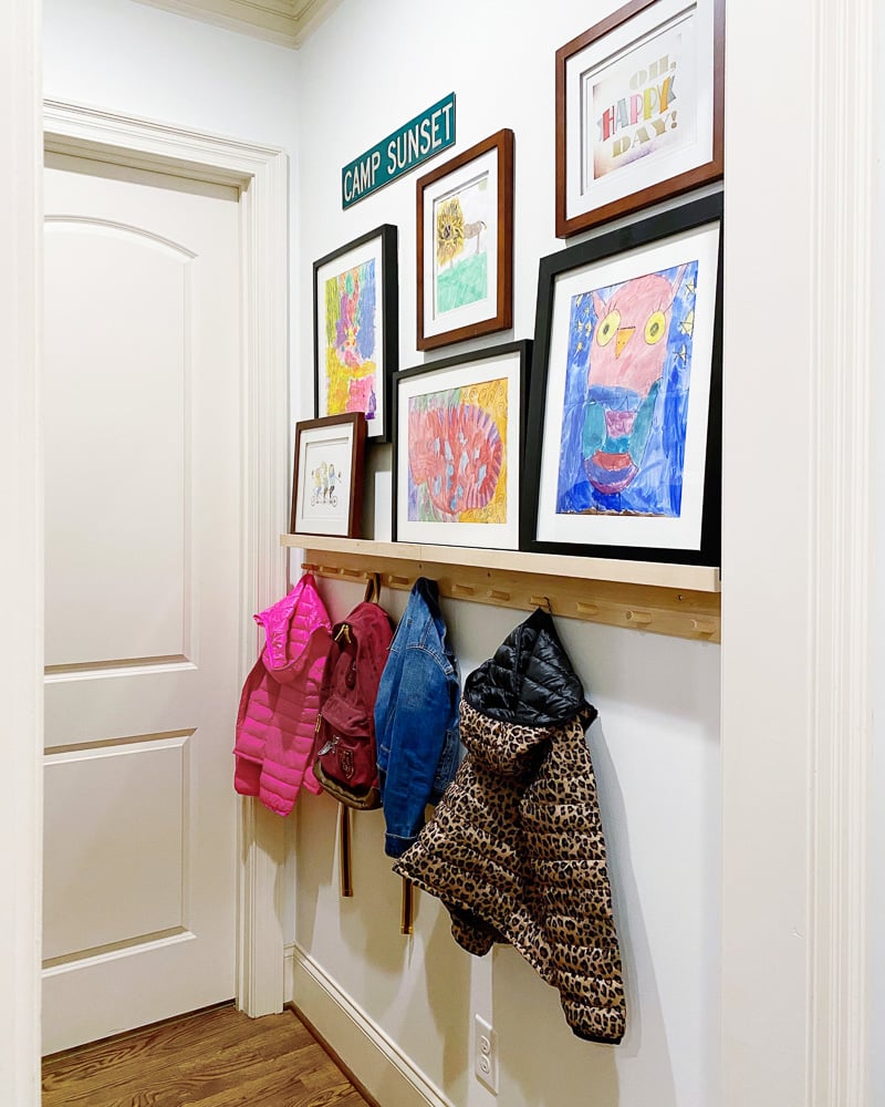 colorful mudroom art