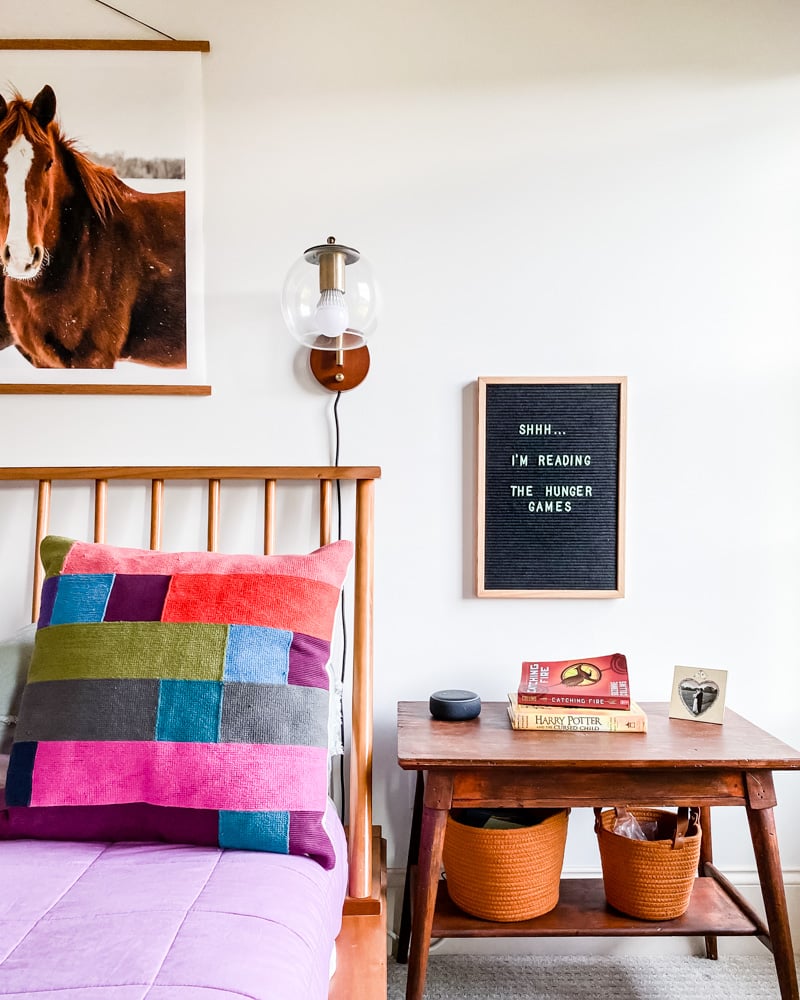 girl's mid-century modern room