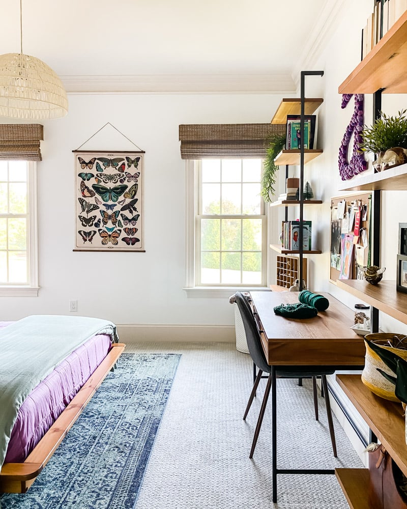 girl's mid-century modern room