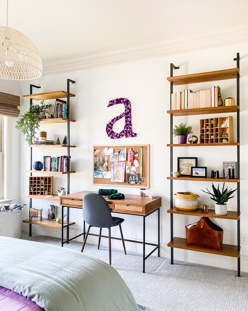 girl's mid-century modern room