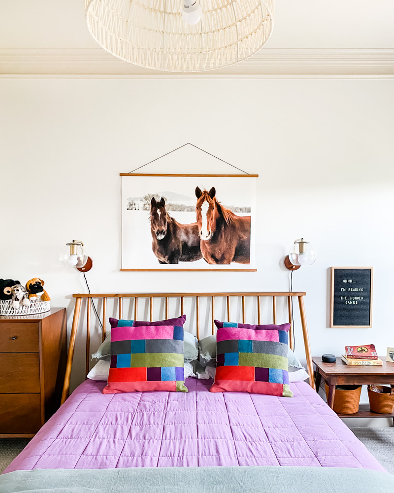 girl's mid-century modern room