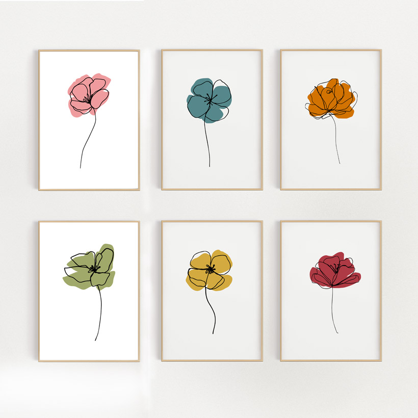 colorful and modern fall printables