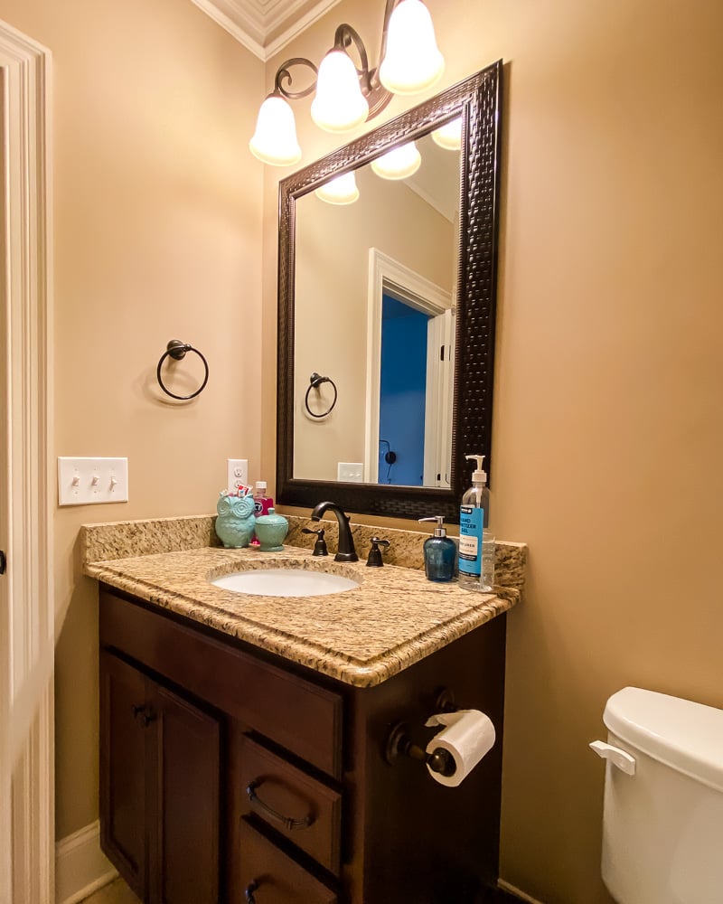 outdated brown bathroom