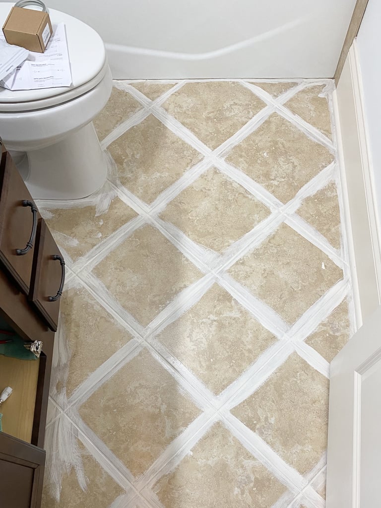 painted grout lines