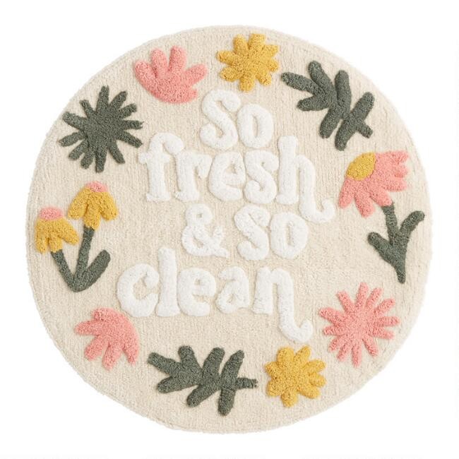 so fresh and so clean round bath mat