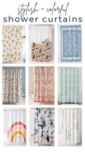 colorful shower curtains