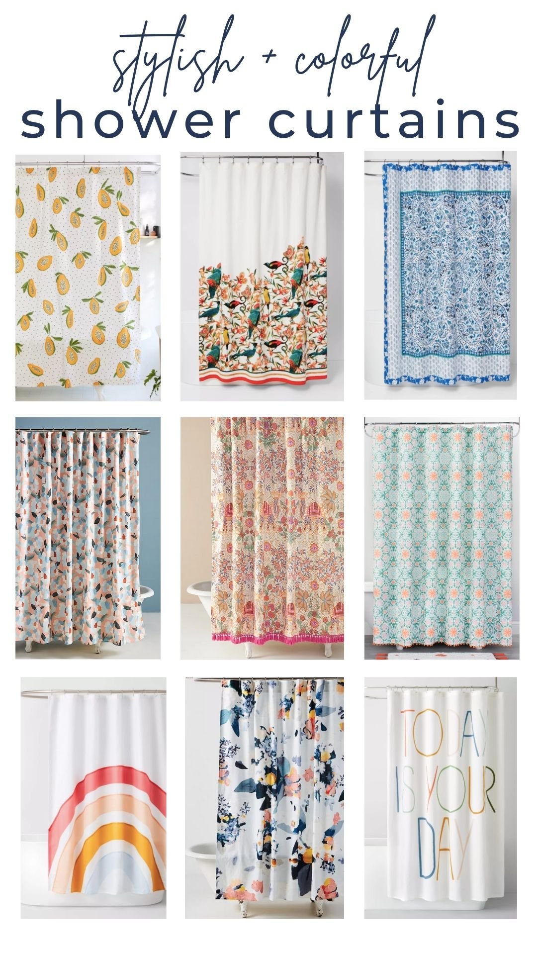 The Best Colorful Shower Curtains