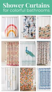 colorful shower curtains