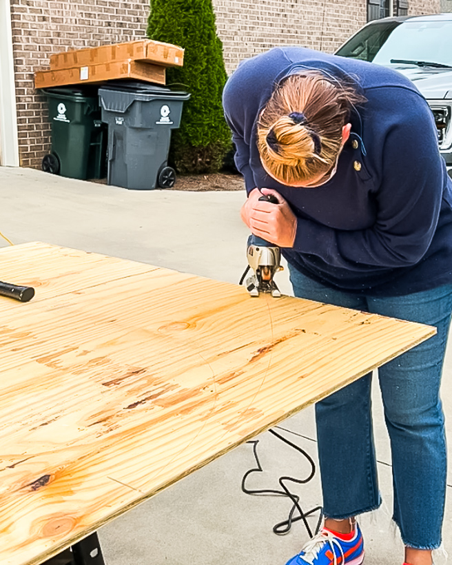 cutting headboard out of plywood