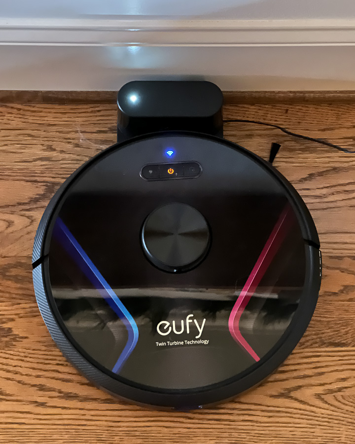 Eufy robot vacuum cleaner for helping keep house clean with dogs