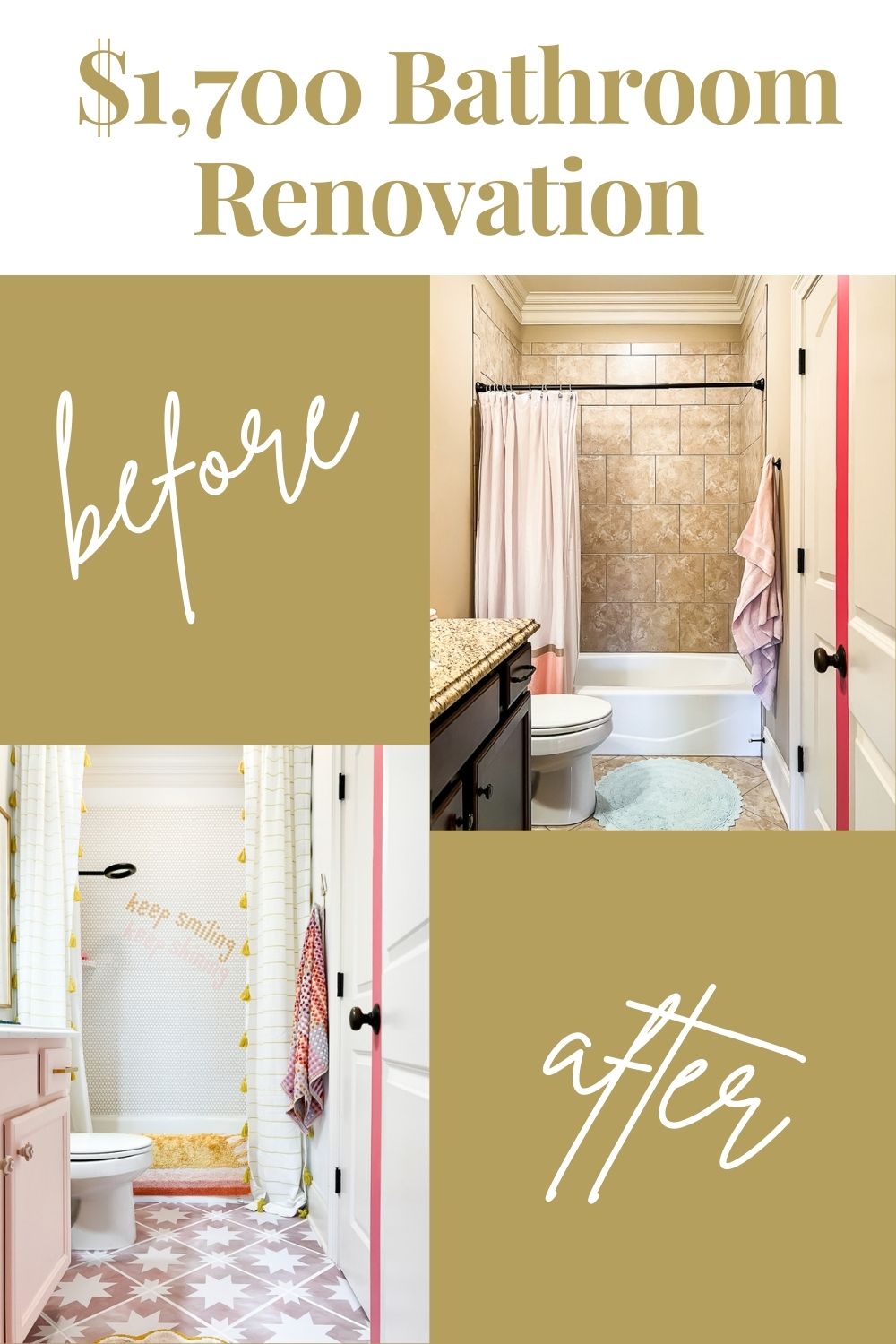 Attley's Budget-Friendly Bathroom Makeover REVEAL