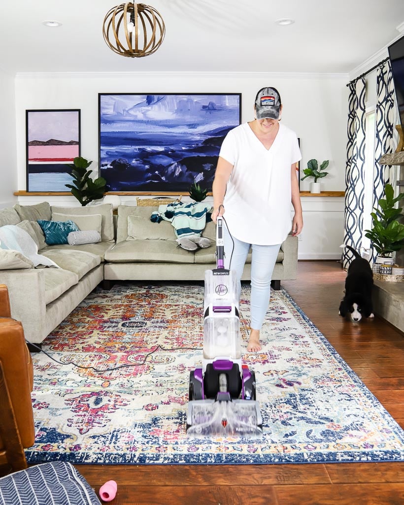 How to keep an area rug from creeping on a carpeted floor - The