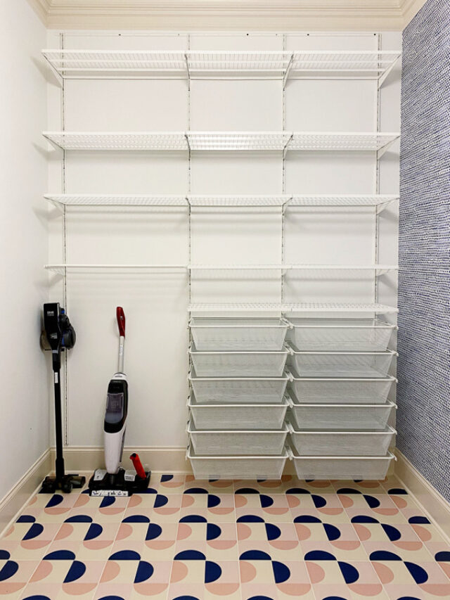 ikea boaxel closet system with drawers in laundry room