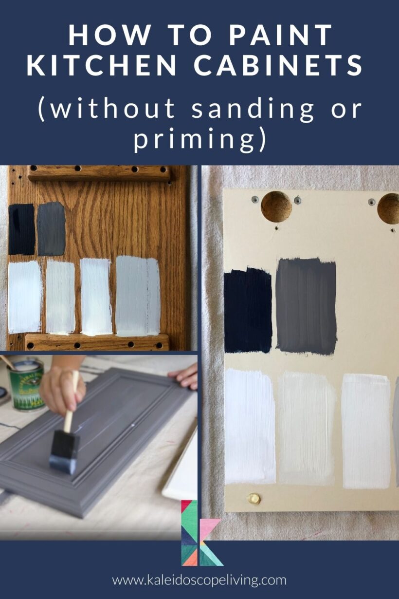 how to paint kitchen cabinets without sanding or priming