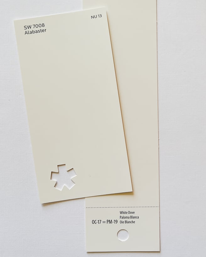 Sherwin Williams Alabaster vs. Benjamin Moore White Dove