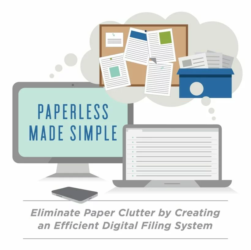 going paperless is part of how to declutter your home