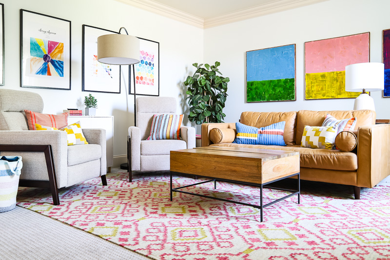 bonus room ideas- comfortable seating area by Tasha Agruso of Kaleidoscope Living