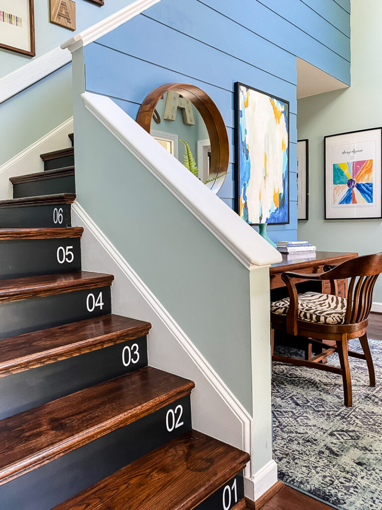 diy staircase makeover reveal