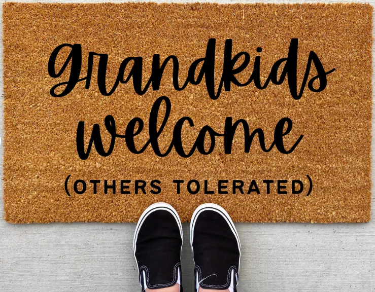 only grandkids welcome mat