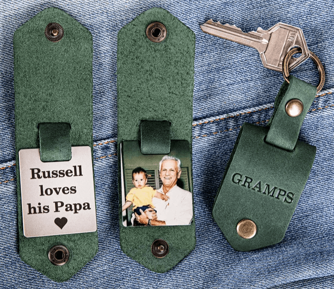 grandparent photo keychain