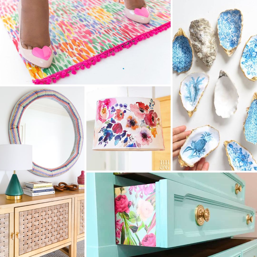 How To Decoupage Furniture - Salvaged Inspirations