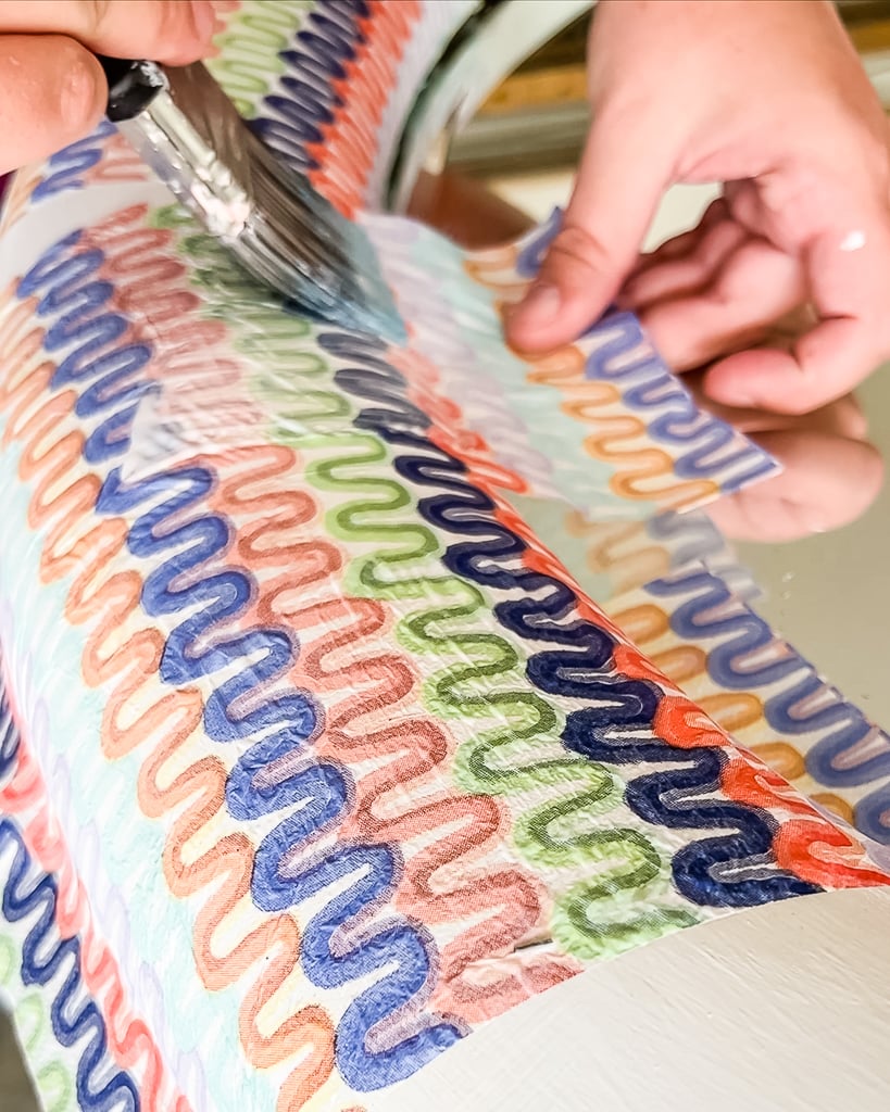 How to Decoupage Napkins to Customize Anything!