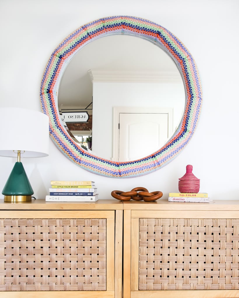 colorful decoupage mirror