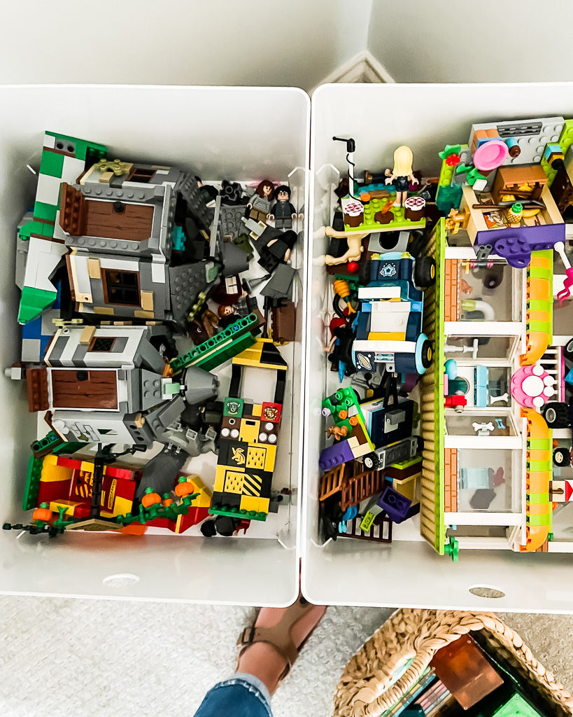 lego storage in lidded bins