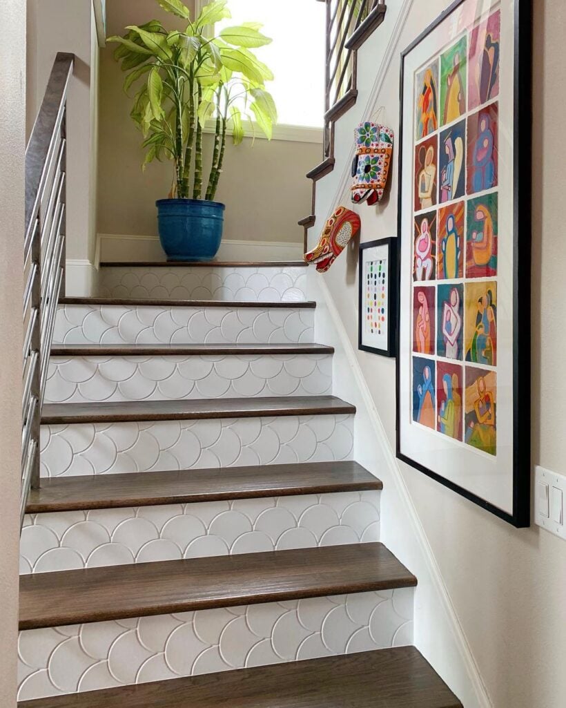 tiled stair risers