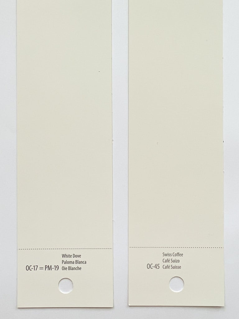 Benjamin Moore Swiss Coffee vs. White Dove