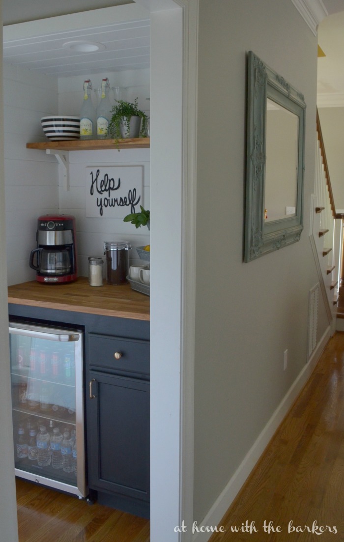 built-in home coffee bar