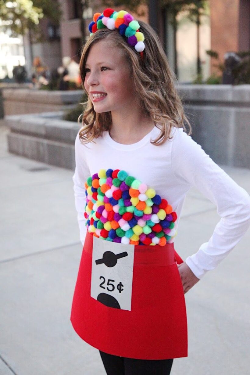 DIY gum ball machine costume