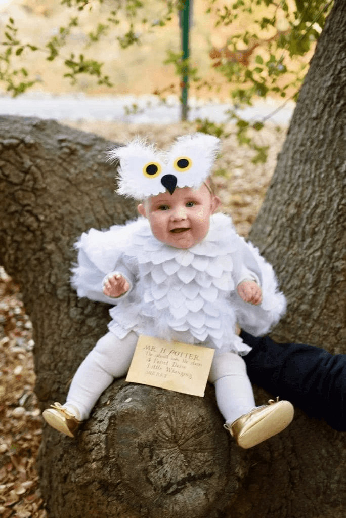 easy baby Hedwig owl costume