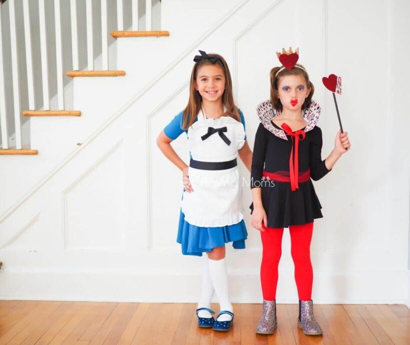 DIY Alice in Wonderland and Queen of Hearts costumes